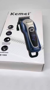 Kemei KM-1995 LCD Monitor Fast Charging Hair Clipper For Men Professional Electric Cordless Kemei Hair Trimmer (Blue)