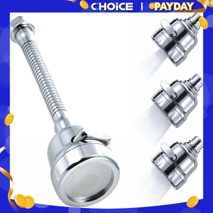 Water Tap Nozzle 360 Rotation Faucet Sprayer 2/3 Mode Kitchen Faucet