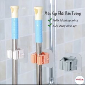 [💥SIÊU DÍNH💥] Móc dán tường kẹp giữ cây lau nhà móc treo kẹp chổi gài chổi dán tường chịu lực tốt -