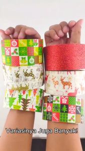 Christmas Decor Tape - Lakban Kain Motif Natal