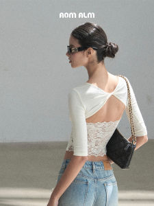 SHAOYEYAN | Lace Hollow Out Backless Short Sleeve T-Shirt