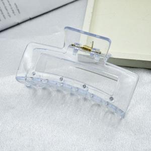 2Pcs Women Elegant Transparent Frosted Rectangle Hair Claws Lady Sweet Hair Decorate Toothed Hair Clips Fashion Hair Accessories