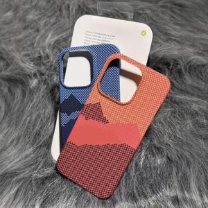Half Pack Skin Feeling Carbon Fiber Pattern Suitable for Apple 15promax Lightweight Phone Case Iphone14pro Ultra-Thin Heat Dissipation 13pm New Arrival Kevlar Texture 12 Drop-Resistant 11 Frosted Protective Case Hard