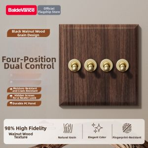 BaldeVance | Retro Wooden Style Wall Switch 86 Type
