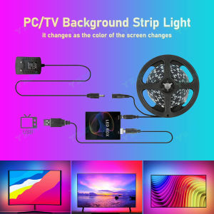 Immersive LED Strips TV PC Background Light RGBIC Dream Color Computer Screen Monitor Color Sync Smart Control Ambient Lamps