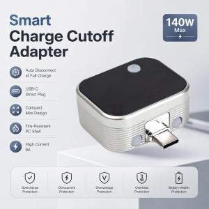 140W Type-C Fully Charged Smart Separator Auto Power-Off Overcharge Protection Cute Playful Cartoon Kitten-Themed Casing