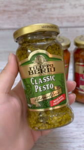 FILIPPO BERIO - Lọ XANH LÁ 190g - SỐT PESTO LÁ HÚNG QUẾ CỔ ĐIỂN / Ý / Classic Pesto (made with Italian Basil)