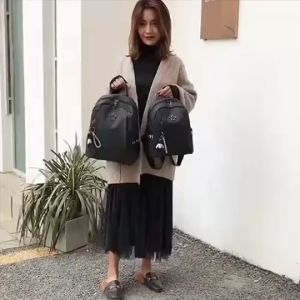 Tas Ransel Wanita Bintang Import Kulit Sintetis Fashion Backpack Sekolah Kerja Kekinian COD T103
