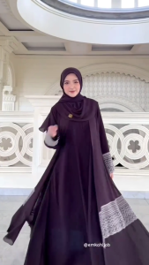 Abaya Turki Terbaru Mahira Dres KF Ceruty Babydoll Aplikasi Brukat M L XL XXL 3XL Dress Wanita Jumbo Muslimah Ootd Kondangan Remaja Kekinian Busui Friendly