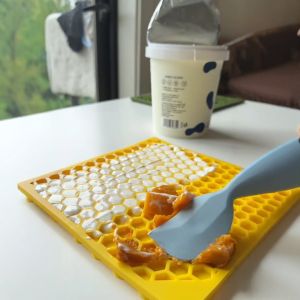 Slow Feeding Bowl Honeycomb Pet Silicone Lick Pad Chew Resistant Comfort Food Dish for Cats And Dogs Universal Feeding Accessory