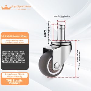FANGXIANSHENG | Quiet & Rotatable Office Chair Wheels
