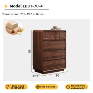 FANLUOWEI | Solid Wood Retro Dressing Table Storage Cabinet