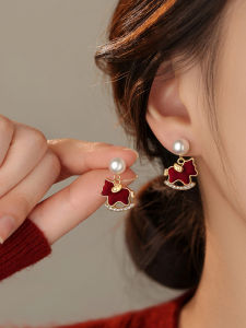 Pianist | Red Velvety Fomart Earrings S925 Silver