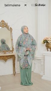 BELIMUKENA PREMIUM - (FREE SAJADAH) Mukena Mini Parasut Travel Motif Premium Korea 2in1 Daily Lasercut Ibu Kost Tya Ariestya