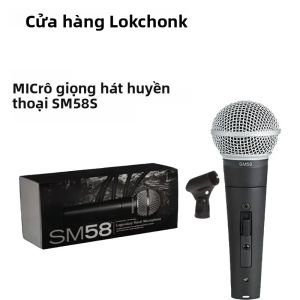 Micro Cardioid Năng Động Chuyên Nghiệp Cho Sân Khấu Hát Karaoke Ghi Âm BBOX - Mic Thanh Nhạc Có Dây Kim Loại SM58S SM58LC