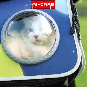 🔥Ready Stock🔥Cat Carrier Backpack Dog Backpack Travel Outdoor Handbag Transparent Universe Space Bag