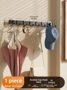 TAILI | Suction Cup Hooks for Bath Bathroom Storage No Drilling Long Row
