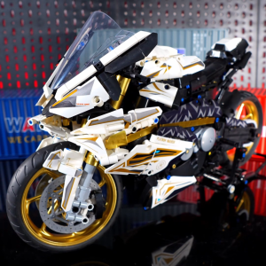1:5 Motorcycle Platinum Building Block Collectible Souvenir Large Size Model DIY Educational Toys