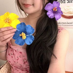 🔥Hot Sale🔥Atmosphere Hair Clip Vacation Style Sweet Headdress Simulation Fu Sang Flower Hair Clip Babae LovelylifeFu👍