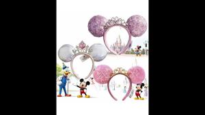 Potdemiel | Mickey Mouse Headbands Shiny Crown Headband Glitter Princess Party Decoration Cosplay Hair Accessories Hairband for Women Adult