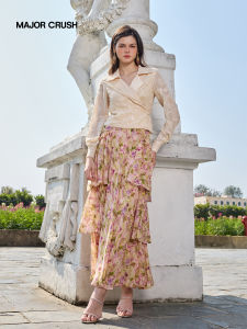 Spring and Summer Limited Floral Print Set Dress