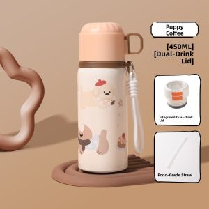 BIZE | Large Capacity Stainless Steel Insulated Tumbler with Double Drinking Straws