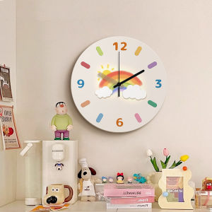 Dopamine Style Wall Clock Living Room 2025 New Creamy Restaurant Clock Silent Childrens Room Clock Modern Minimalist Home Decor