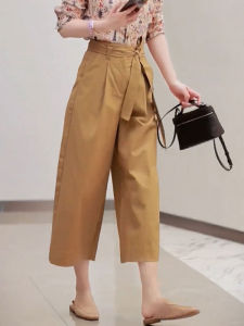 High Waist Loose Casual Seven-Foot Suit Pants for Women Summer 2025 New Design Drapey Wide Leg Trousers Korean Style
