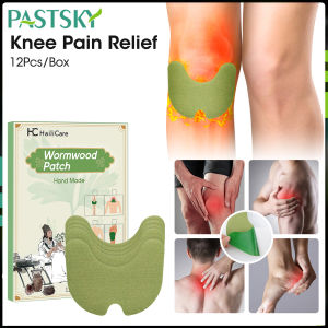 Pastsky 12 miếng dán đầu gối bằng gỗ ngải cứu Miếng dán kinh mạch làm ấm đau thắt lưng giảm viêm khớp tự sưởi ấm miếng dán moxa