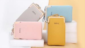 Fashion Vertical Lychee Pattern Large Capacity Mobile Phone Bag Long Women’s Wallet Multi-Functional Messenger Shoulder Bag