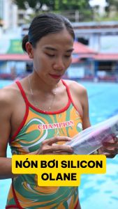 Mũ Bơi / Nón Bơi Silicon Người Lớn Olane In Họa Tiết Trái Tim cho Nam và Nữ