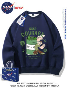 NASA Joint Name Autumn Winter Youth Sports Print 2024 New Arrival Drop-Shoulder Sleeve Trendy Round Neck Sweatshirt Men