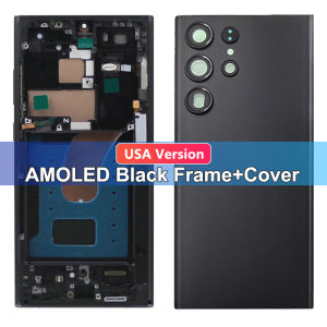 S23 Ultra Screen Replacement AMOLED For Samsung S23U LCD Display S918B S918U S918W S918N S9180 Touch Digitizer With Frame
