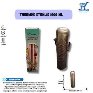 Termos air panas fortuna stenlis anti karat 1000ml
