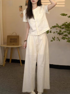 DAIXIANGFEIZI | Bộ Đồ Nữ DàiSlimming Cotton-Linen 2 Món