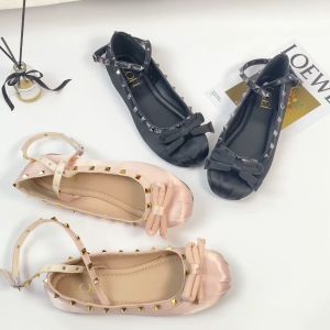 9104 Flat Shoes Balerina Wanita Kekinian Fashion Import Dengan Tali Silang Bisa COD (With Box)