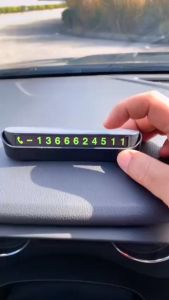 Bảng Số Điện Thoại Gập Nhỏ Để Taplo Ô Tô ABS Cao Cấp - Thiết Kế Tiện Ích An Toàn Đa Dụng