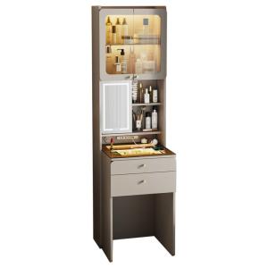 YANGYING | Modern Compact Dressing Table with Mirror and Narrow Cabinet