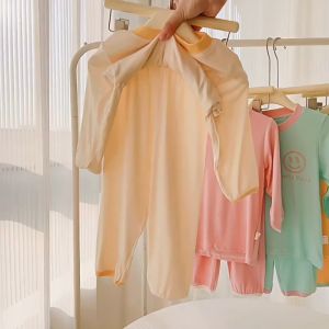 LNR Shop Piyama Baju Tidur Lengan Panjang Anak Perempuan / Laki - Laki Celana Piyama Set Bahan Modal Pakaian Rumahan Set 2 Potong 2 - 7 Tahun Bahan Lembut