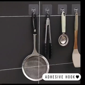 50PCS Adhesive Wall Hooks Reusable Anti-skid Traceless Heavy Duty Stick on Hooks Bathroom Kitchen