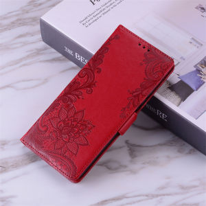Lace Embossed Leather Phone Case For Samsung Galaxy A72 A52S A42 A32 A22 A12 A02S Card Holder Wallet Back Cover Casing