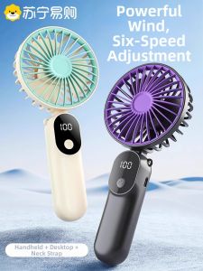 Portable Handheld Folding Mini USB Fan High Speed Cooling Desktop Office Outdoor Neck Hanging Fan Small Size Dormitory Tabletop Fan