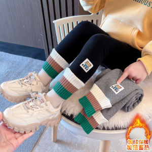 กางเกงขายาวผู้หญิงทรงหลวมสไตล์ลำลองผสมขนแกะฤดูหนาว 2024 กางเกงขายาวผู้หญิงสไตล์เกาหลีสำหรับเด็กผู้หญิง ความยาวปานกลาง