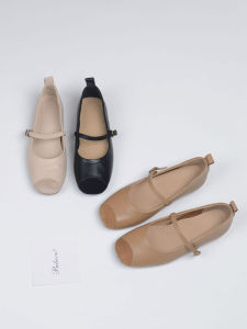 Round Toe Low Heel Soft Sole Flat Shoes for Women Spring Autumn Large Size