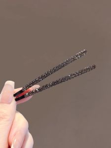Kẹp Tóc Phong Cách Hàn Quốc Mới Thanh Lịch Đơn Giản Đá Rhinestone Kẹp Tóc Mái Lệch Thời Trang Đa Năng Kẹp Tóc Một Hàng Cạnh