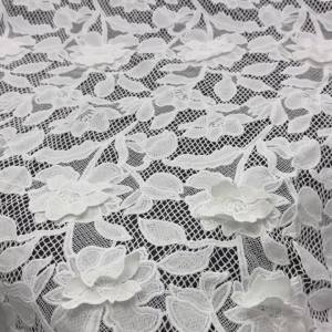 3D Floral Appliques Guipure Lace Heavy Embroidered Water Soluble Cord Fabric African Cupion Cloth Dubai Wedding Dress Material
