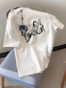 Cotton White Short Sleeve T-Shirt Male Summer Fashion Brand Loose Teen Student Trendy Easiest for Match Couple T-shirts Clothes