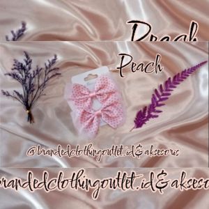 (1 PASANG) JEPIT RAMBUT POLKADOT PITA DOUBLE / JEPIT RAMBUT PITA KOMBINASI TILE / JEPIT RAMBUT IMPORT KOREAN STYLE / JEPIT RAMBUT ANAK & DEWASA / DOUBLE RIBBON HAIR PIN / RBP7838
