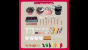 108PCS cooking set toys kids kitchen toys pretend play set for girl birthday gift mainan masak masak set hadiah birthday