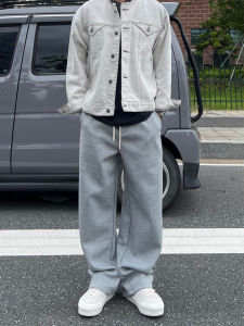 Quần Dài Nam American Blade Grey Hoa Ống Rộng Ống Thẳng Quần Dài Thể Thao Thường Ngày Rộng Rãi Quần Dài Thường Ngày Mùa Thu